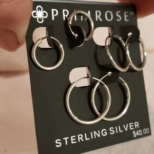 925 Basic jewelry necessity sterling silver hoops